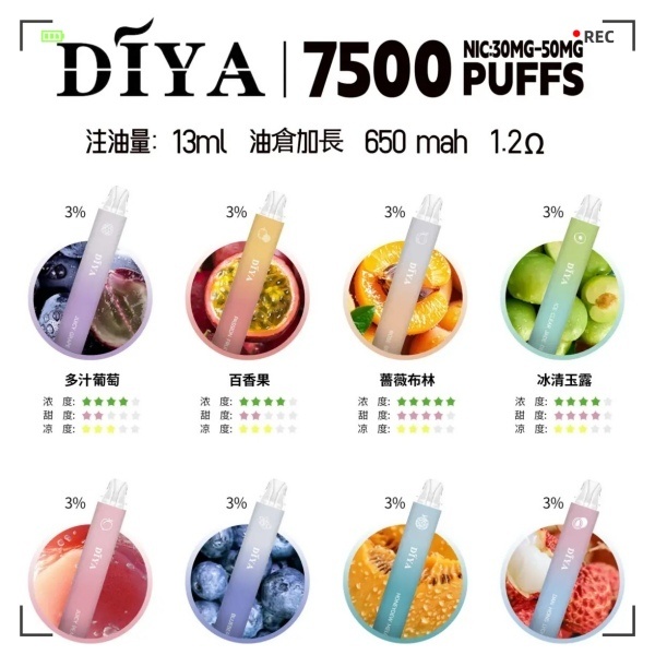 DIYA7500口拋棄式電子煙 叮啞電子煙#台灣現貨#ILI